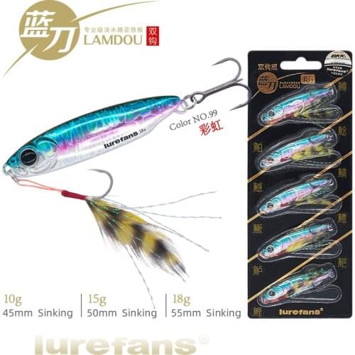 5 Pcs NEW Fishing Lures Fishing Bait Weights Fish Metal 10g/15g/18g Jigs Saltwater Lures Long Shot Isca Artificial Jigging Lure