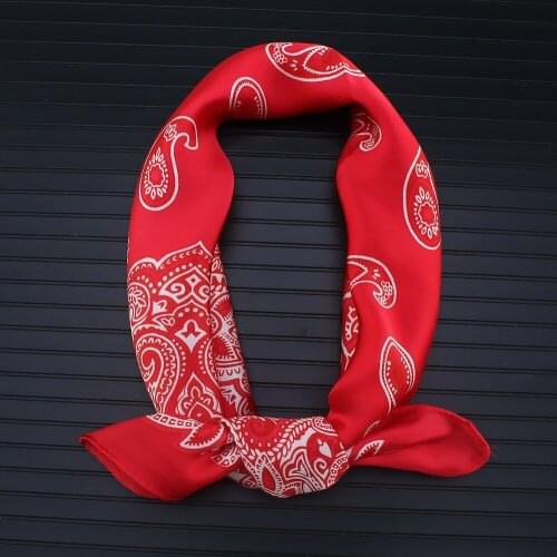 55cm*55cm Silk Square Scarf Women Element Bag Print Foulard Hijab Bandana Lady Neckerchief High Quality Silk Scarf