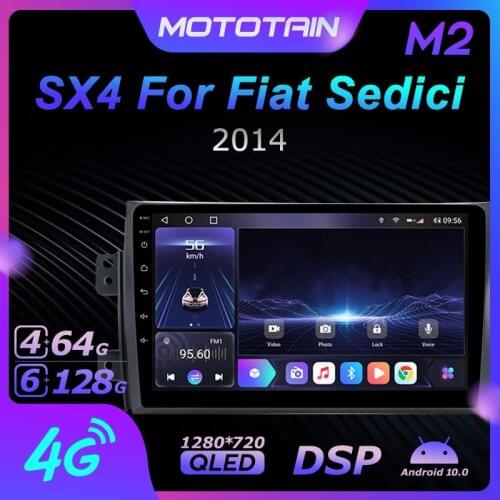 1280*720 Android 10.0 Mototain Car Multimedia Auto Radio for Suzuki SX4 For Fiat Sedici 2014 4G LTE Audio GPS Player 8 Core