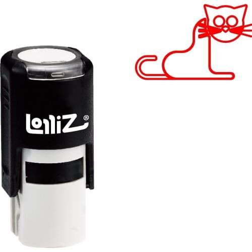 LolliZ Biomorphic Animal Symbol Series Design #28 Self-Inking Rubber Stamp