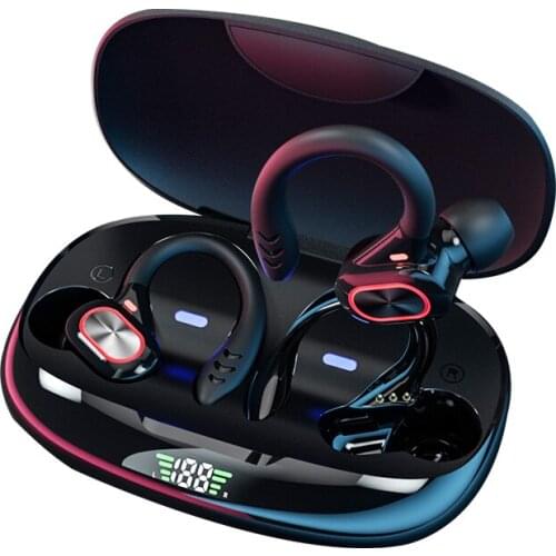 Bluetooth Wireless Headphones LED Power Display Noise Cancelling Earbuds 9D Stereo Waterproof Sports Earphones Headsets With Mic