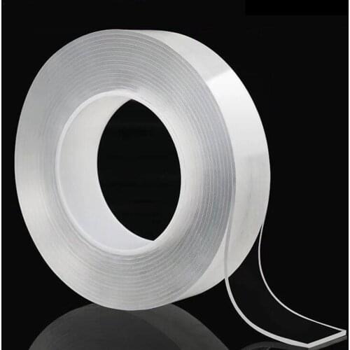 1/2/3/5meter Nano Double Sided Tape 30mm Recycle Use Strong Adhesive Waterproof Transparent Super Gel Grip Tape Home Improvement