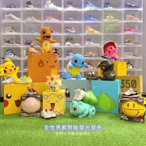 TAKARA TOMY Pokemon Action Figure Pikachu Squirtle Psyduck 1:1 Doll Model Decoration Creative Birthday Gift Toy