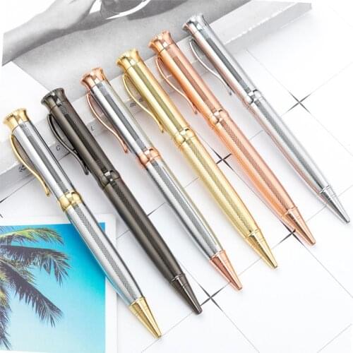 Ellen Brook 1 PCS Ballpoint Pen School Office Supply Stationery Office Fashion Cute Gear Grid Gift Metal Nurse Pen