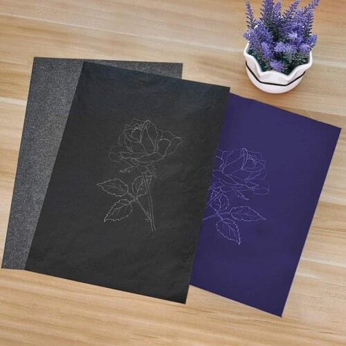 100 Sheet A4 Size Copy Carbon Paper Reusable Tracing Transfer Paper for Office School Home Canvas Wood Glass Metal Ceramic