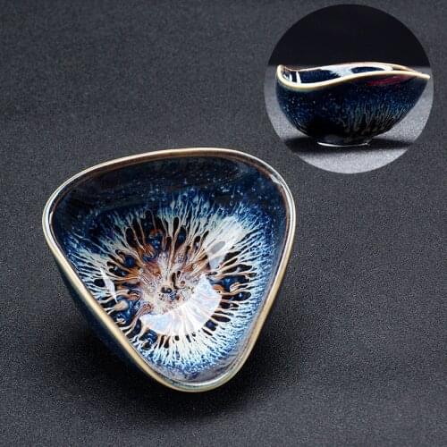 Kiln changing Tianmu glaze tea cup Antique porcelain teacup glaze oil drop glaze tea bowl retro ceramics