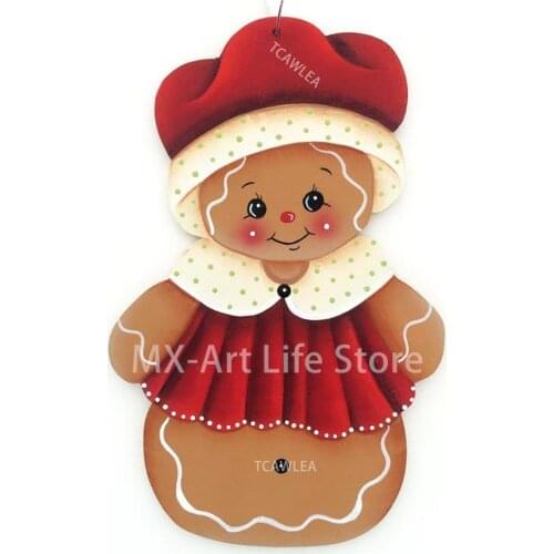 Lovely Gingerbread Woman Metal Cutting Dies Christmas Doll Stencil for DIY Scrapbooking Bow Hat Cutting Dies