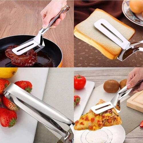 Multifunctional Kitchen Cooking Tools Stainless Steel Barbecue Clip BBQ Tongs Fried Shovel Bread Meat Vegetable Clamp