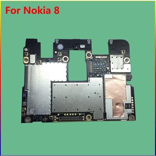 Multilingual Full Work Original Mainboard Motherboard flex Cable Circuit FPC For Nokia 8 64GB Tested Global Firmware