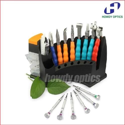 S08C Optical Repair Tools Eyeglasses Tool Set Kit 14 pcs Screwdrivers & Pliers