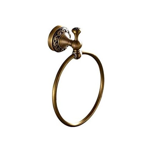 Wall Mounted Fixed Antique Brass Towel Ring Holder Retro Design Hanger Rack Bathroom Accessories