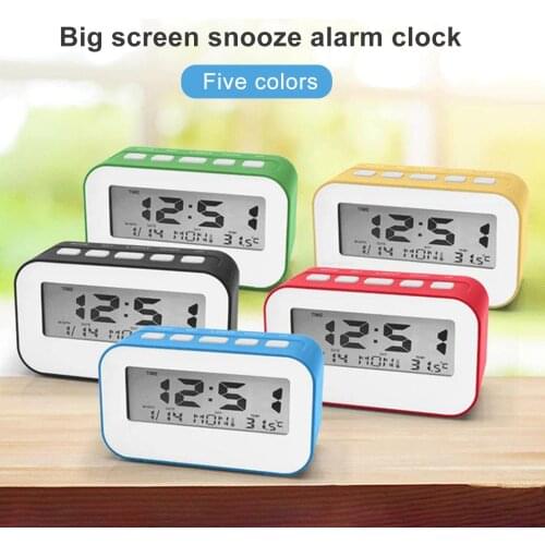 Large Screen Birthday Reminder Snooze Backlight Calendar Temperature Alarm Clock Desk Clock Data Time Calendar Desk Watch