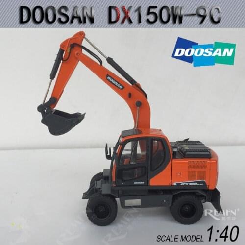 New Collectible Diecast Model Toy 1:40 Doosan DX150W-9C Wheeled Excavators Construction Vehicle Toy for Display ,Business Gift