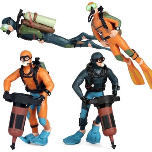 New Collection Simulation ocean doll model solid plastic seabed exploration diver doll scene decoration toy