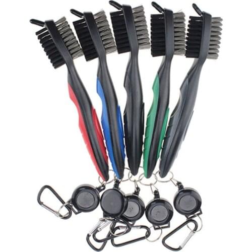 New Golf Club Brush Golf Groove Cleaning Brush 2 Sided Golf Putter Wedge Ball Groove Cleaner Kit Cleaning Tool Golf Accessories