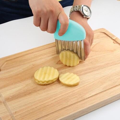 Stainless Steel Potato Chips Making Peeler Cutter Potato Wavy Cutter Vegetable Kitchen Knives Fruit Tool Knife Accessories