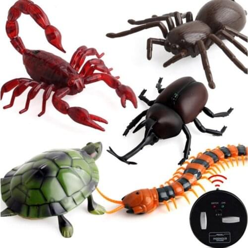 Halloween Gifts for Kids Infrared RC Remote Control Animal Toy Kit Children Cockroach Spider Jokes Radio Insect Cosplay Props