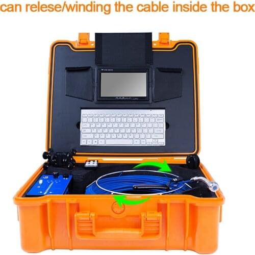 H1 50M Professional Pipe Inspection Video Camera HD1080P Drain Sewer Pipeline Industrial Endoscope System with Meter Counter DVR