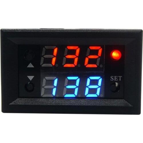 Taidacent 2 Pieces 12V 20A Relay Timing Delay On and Off Repeat Cycle Timer Relay Dual LED Display Digital Timer Relay Switch