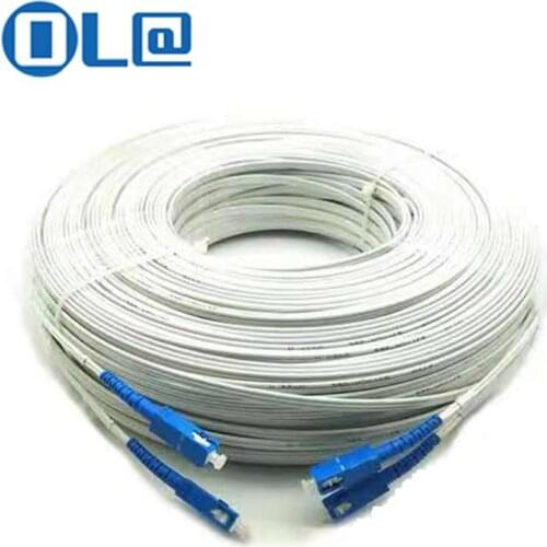 SC/UPC- SC/UPC Outdoor Drop Cable SM Duplex FTTH SC UPC Drop Patch Cable Singlemode Fiber Optic Jumper Cable 10m 20m 30m