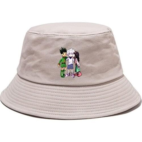 Anime Hunter Hunter Fisherman Hat Bucket Hat Boonie Hat Casual Student Outdoor Cap Summer Sun Cap Beach Hat Hip Hop Cap
