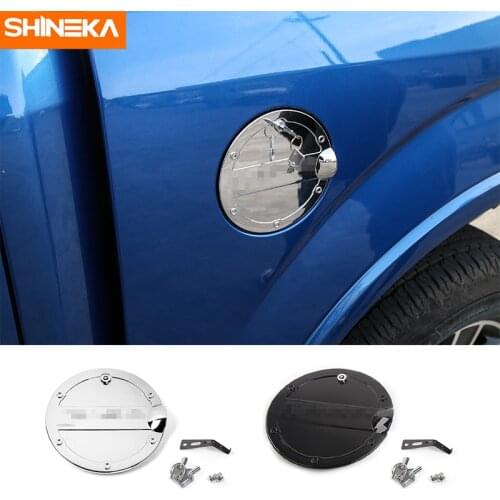 SHINEKA Tank Covers For Ford F150 Car Exterior Gas Oil Fuel Tank Cap Cover With Key Lock Accessories For Ford F150 2015 Up