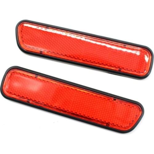2Pcs Universal Rear False Light Reflector Rear Bumper Reflector Long Service Life Tail Bumper Reflector Replacement for Car