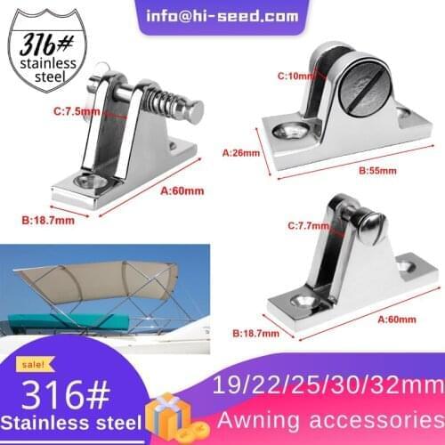 Stainless steel 316 mirror polished spring pull pin sliding sleeve yacht awning accessories