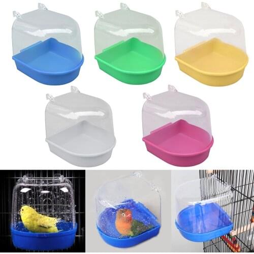 Parrot Bird Bathtub Parrot Bathing Supplies Bird Plastic Bathtub Cage Pet Supplies Bird Bath Shower Standing Outdoors Space 1Pcs