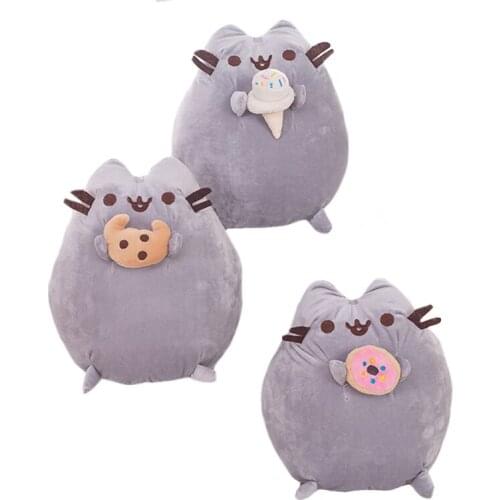 25cm New Kawaii Cookie Cat Plush Dolls Kids Ice Cream Stuffed Game Plush Animal Boy Toys Kids Christmas Gift