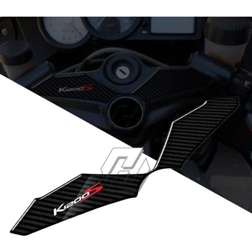 3D Carbon-look Top Triple Clamp Yoke Defender Case for BMW K1200S 2004-2008