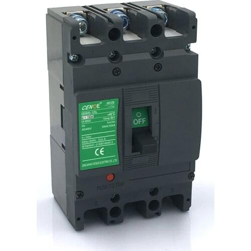 3P mccb Moulded Case circuit breaker with Innovation module box already install extra function tripping and auxiliary contact