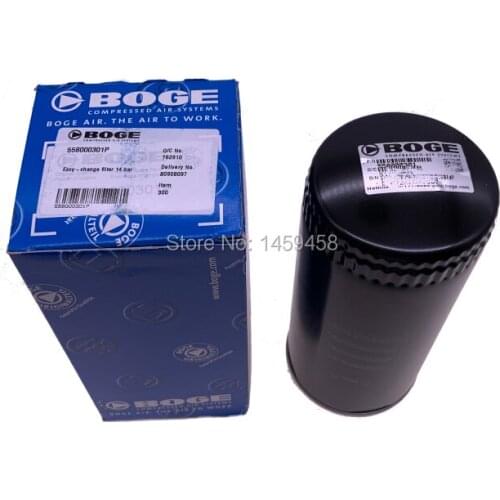 Free shippinig 2pcs/lot genuine 558000301P Boge air compressor oil filter element