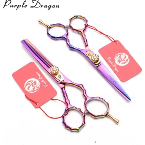 5.5" 440C Multi-color Regular Scissors Thinninng Shears Barber Scissors Professional Hair Scissors Hairdressers Scissors Z9010