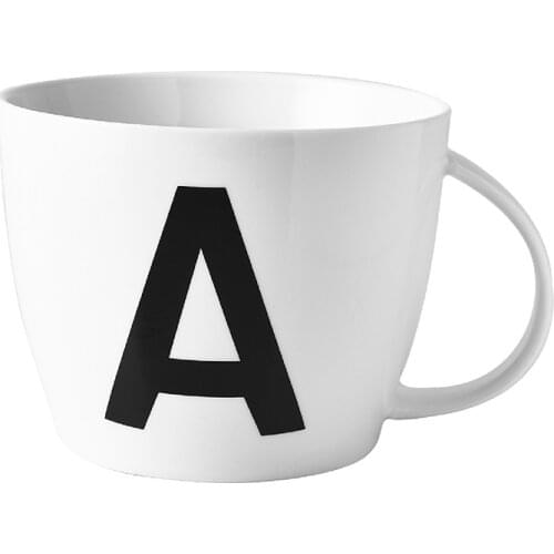 White Cup Black limited Words Ceramics Mugs coffee mug Milk Tea office Cups Drinkware the Best Gift for friends and f