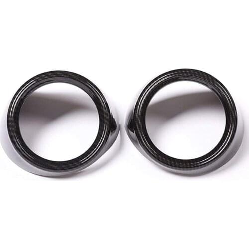 Car Side Air Conditioning Vent Outlet Cover Trim 2Pcs for Alfa Romeo Giulia 2016-2018 Auto Accessories (Carbon Fiber)