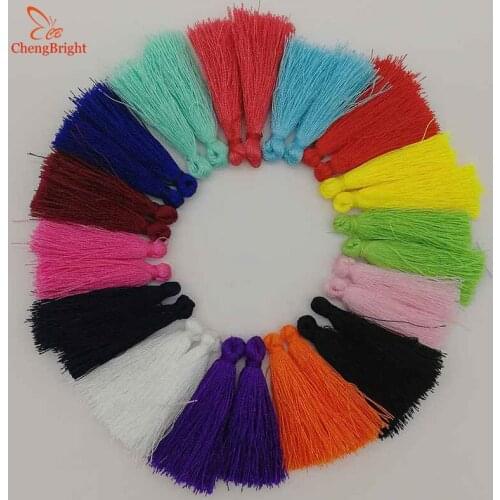 CHENGBRIGHT 500PCS Mini Lace Fringe Trim Tassel Fringe Trimming For Stage Clothe Accessories Lace Ribbon Tassel 45MM Long CRAFTS