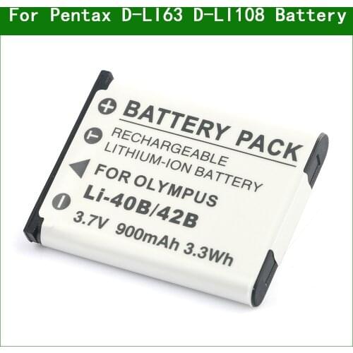 D-LI63 D-LI108 Digital Camera Battery for Pentax Optio LS1100 M30 M40 M90 M900 RS1000 RS1500 NB1000 T30 V10 W30