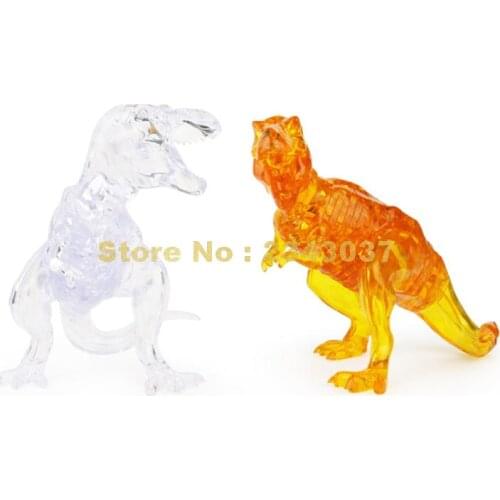 Diy Funny Dinosaur 3d Crystal Puzzles Wild Animal Assembled Model Children Play Toys For Boy Toy