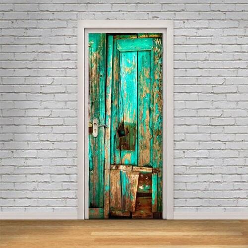 Funlife 3D Creative Space Corridor Extending Decorative Stickers 77x200cm Bedroom Closet Door Decoration Paprer Self-adhesive