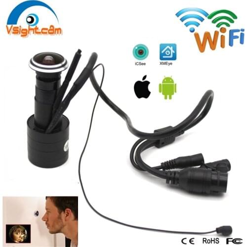 Audio Home Security Door Eye Hole Wifi Peephole IP Camera 1080P 1.78mm Fisheye Wide Angel Lens CCTV Network Mini Web HD Camera