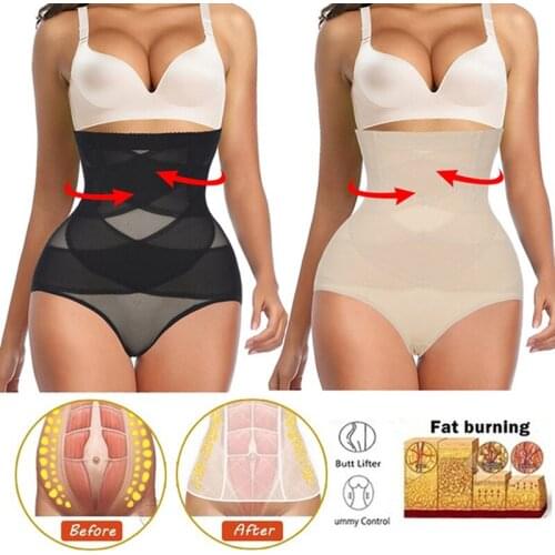 Women Butt Lifter Shapewear High Waist Double Tummy Control Panties Waist Trainer Body Shaper Girdle Faja Shapewear Underwear
