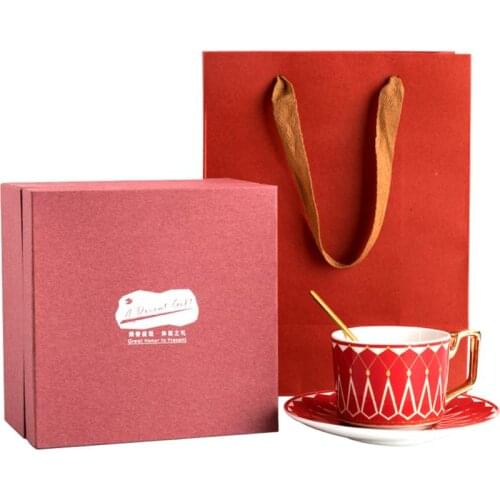 Creative Ceramic Coffee Cup Water Cup And Dish Set Afternoon Tea Cup With Dessert Plate With Spoon Set Coffee Cups High-quality