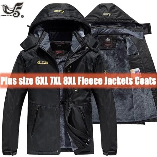 Winter Jacket Men wool liner Windbreaker Waterproof Jacket Man thicken Military Fur Hooded parka male Coat plus size 6XL 7XL 8XL