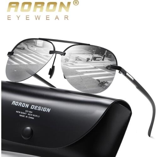 Sunglasses Men Polarized Photochromic Sun Glasses Classic Metal Sunglass for Male Chameleon Day Night Driving Eyeglasses