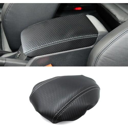Soft Carbon Texture Leather Armrest Box Cover For VW Golf 6 MK6 2010 2011 2012 2013 Car Center Armrest Box Pad Skin Cover Trim