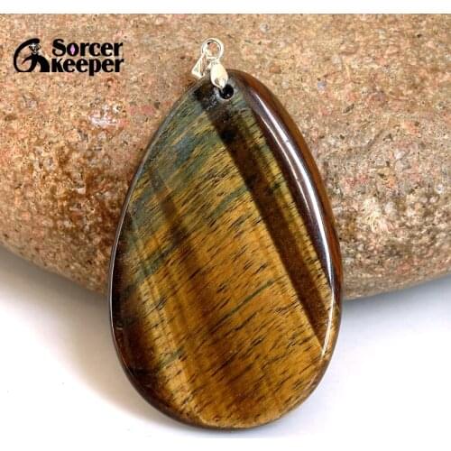 Real Female Natural Crystal Bijoux Femme Choker Necklaces Pendants Hand Made Iron Tiger Eye Stone Beads For Jewelry Making BA883