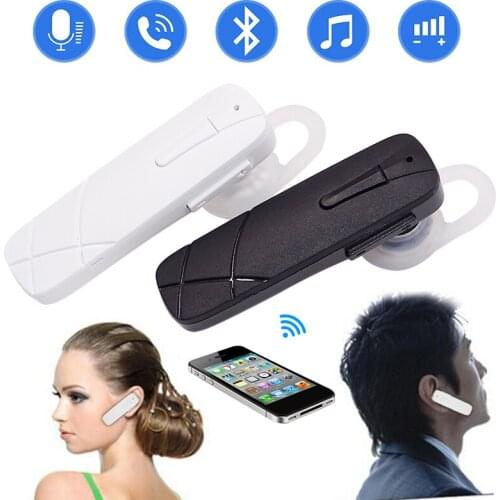 2021 New Mini Universal Hands-free Ear-hook Mini Bluetooth Stereo Microphone Earhook Headset For ios For Android For Smart Phone