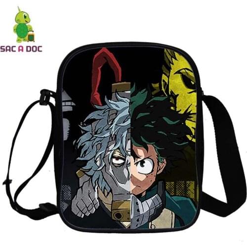 New Anime Boku No Hero Academia Mini Messenger Bags Izuku Midoriya Bakugou Katsuki Crossbody Bag My Hero Academia Shoulder Bags