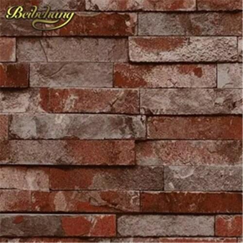 Beibehang Chinese vintage style wallpaper popular wood brick stone designs wall paper home decoration 3D papel de parede roll R5